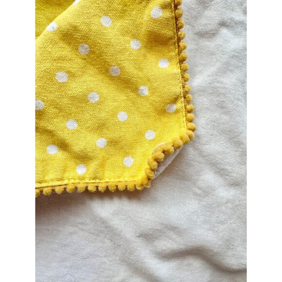 Lot of 6 TABITHA WEBB Yellow Polka Dot 100% Cotton Embroidered Bunny Placemats - Picture 6 of 10